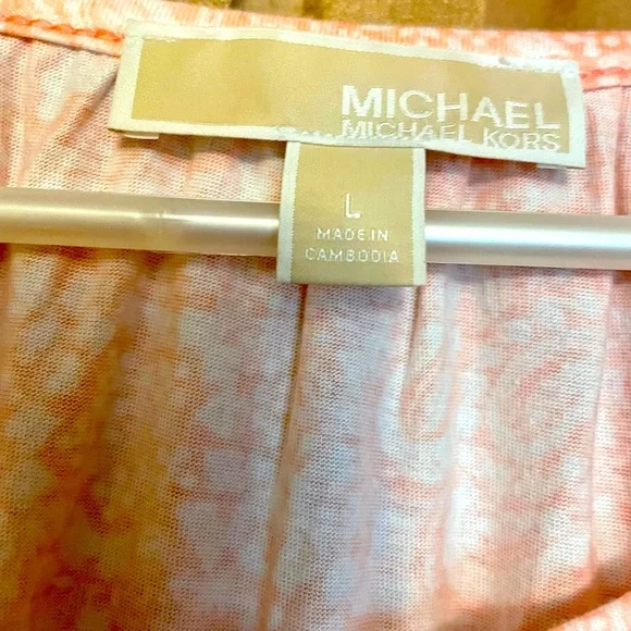 - MICHAEL KORS TOP L Soft Peach Print - Picture 4 of 7